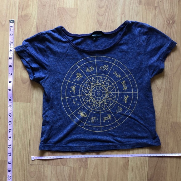 Cropped Cotton blend Astrology T - Picture 2 of 4